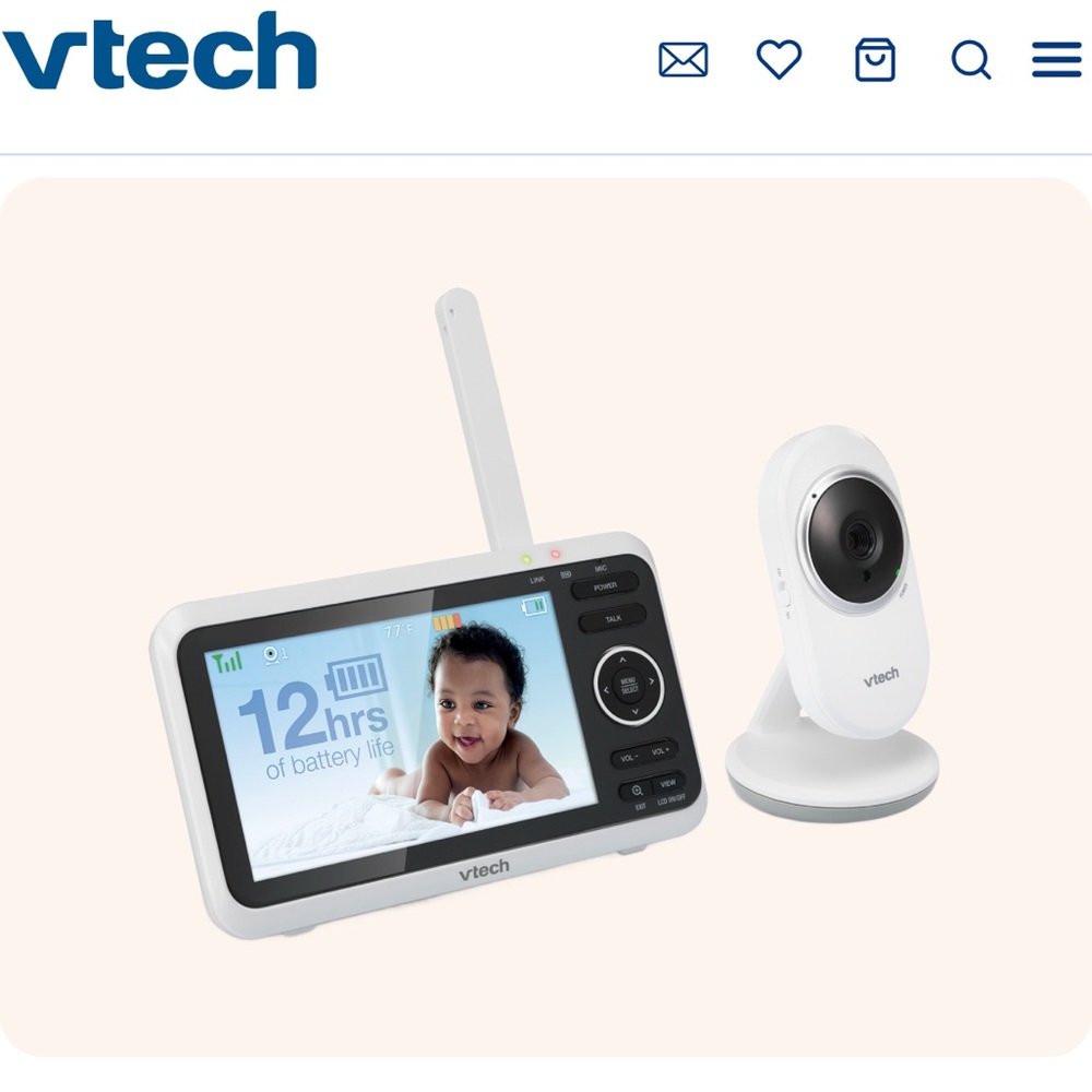 VTech White Baby Monitor with Camera
